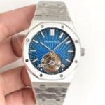 Swiss Copy Audemars Piguet Royal Oak Extra-Thin Tourbillon Blue Dial Watch 2924 Movement